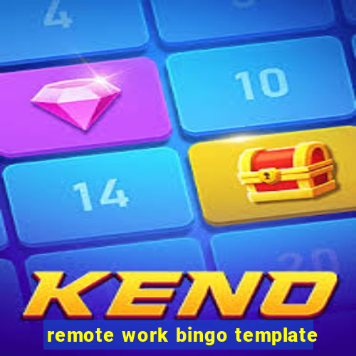 remote work bingo template