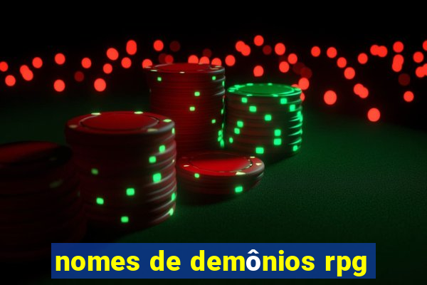 nomes de demônios rpg