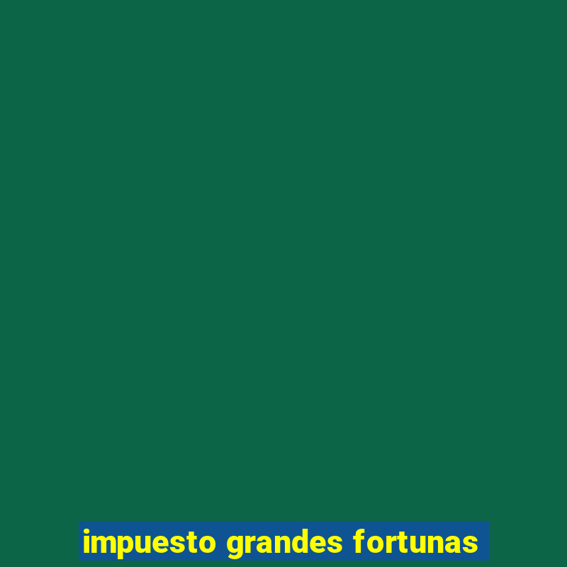 impuesto grandes fortunas