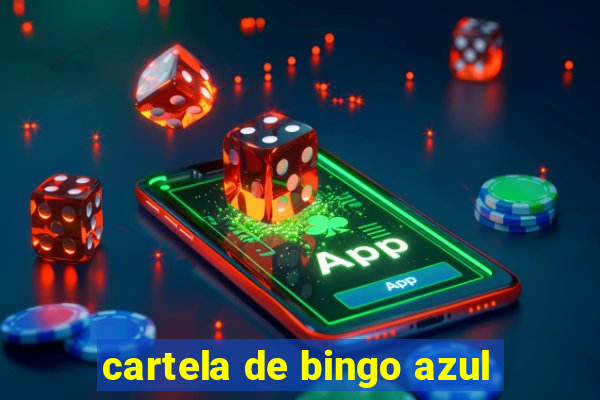 cartela de bingo azul