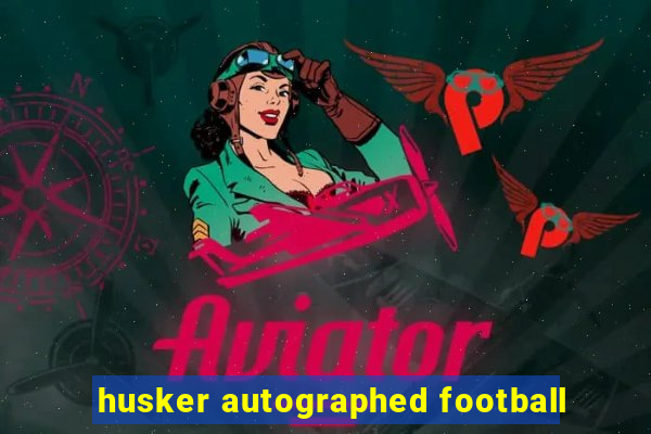 husker autographed football