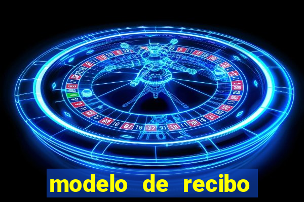 modelo de recibo de pagamento word