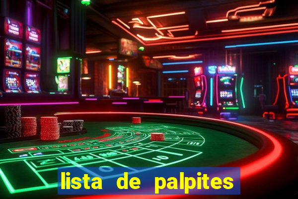 lista de palpites jogos de hoje