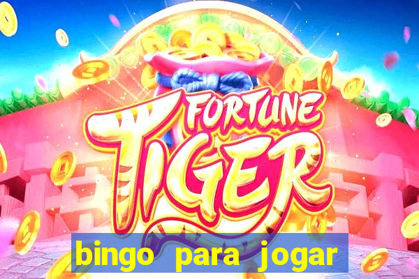 bingo para jogar com os amigos