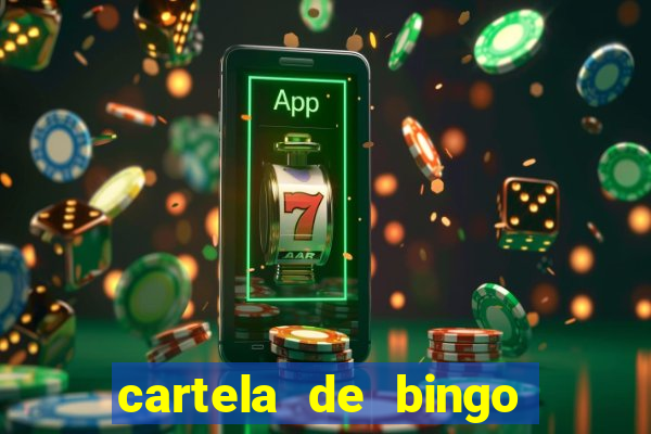 cartela de bingo para chá de bebê