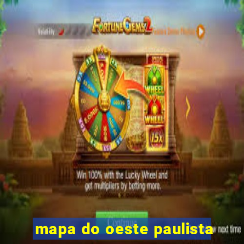 mapa do oeste paulista