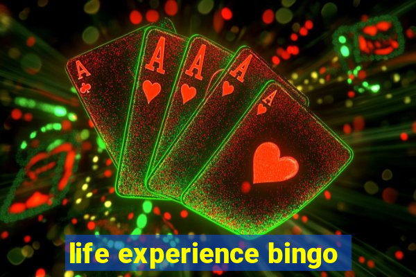 life experience bingo