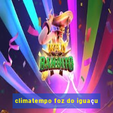 climatempo foz do iguaçu