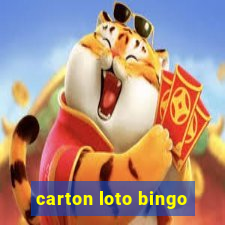 carton loto bingo