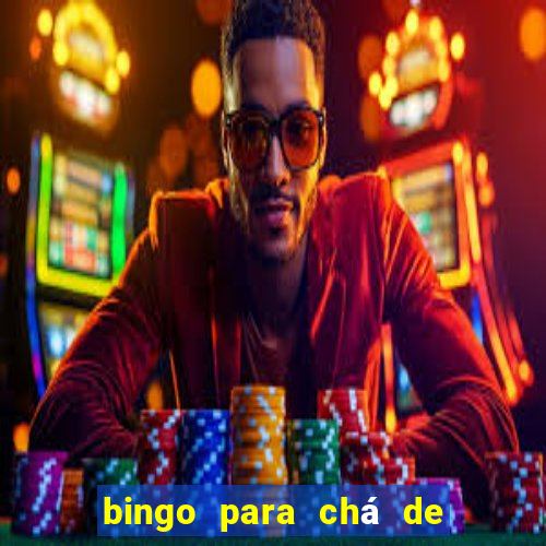 bingo para chá de bebê para imprimir grátis