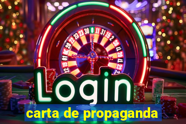 carta de propaganda