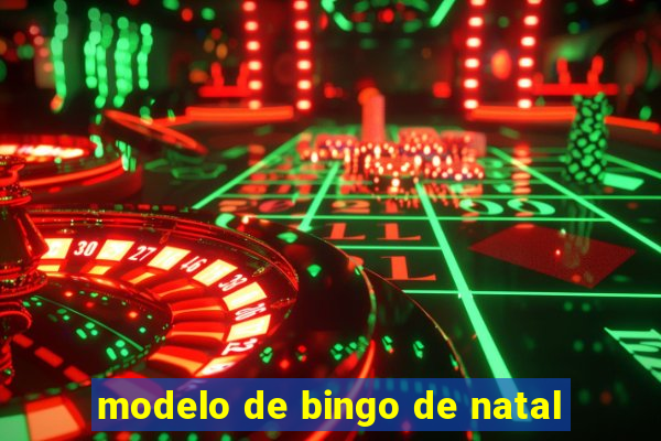 modelo de bingo de natal