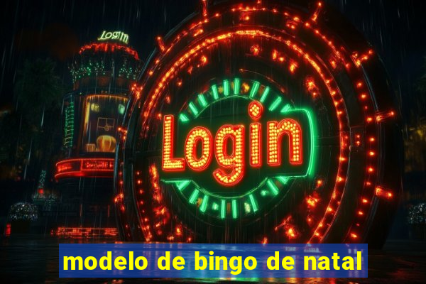 modelo de bingo de natal