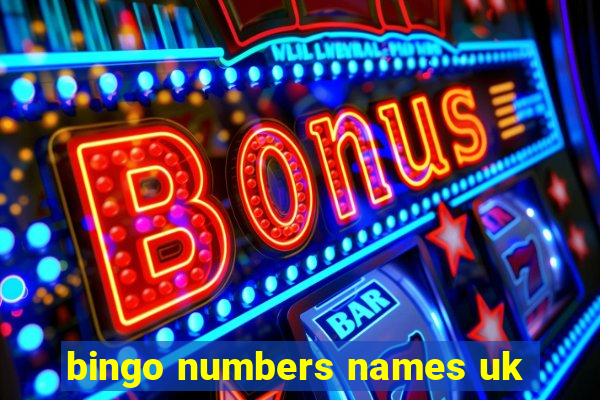 bingo numbers names uk