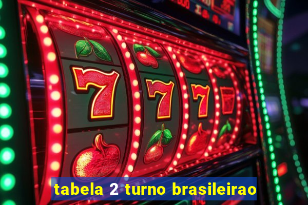 tabela 2 turno brasileirao