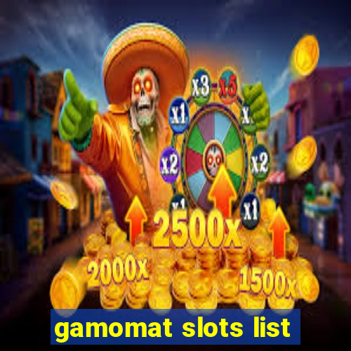 gamomat slots list