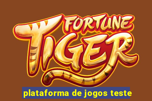 plataforma de jogos teste