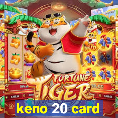 keno 20 card