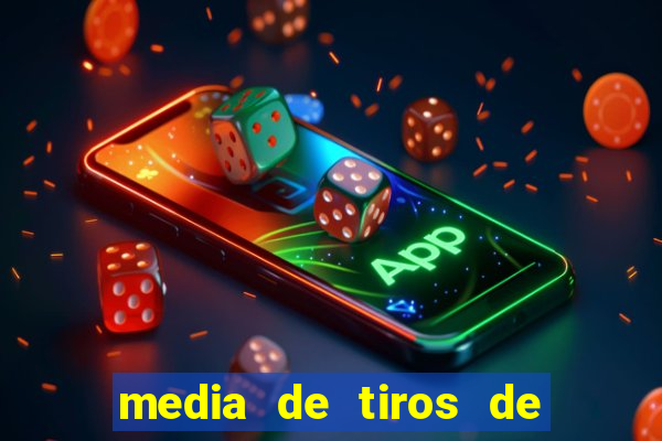 media de tiros de meta por jogo