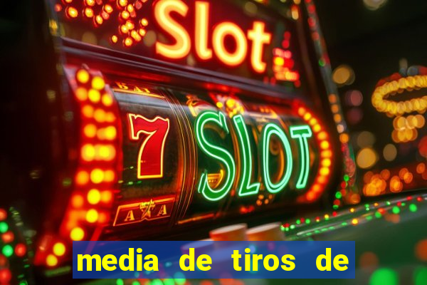 media de tiros de meta por jogo