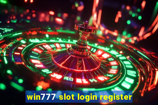 win777 slot login register