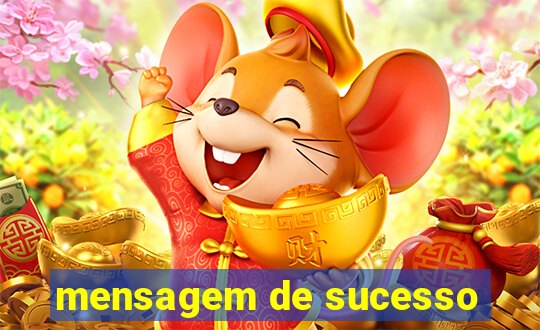 mensagem de sucesso