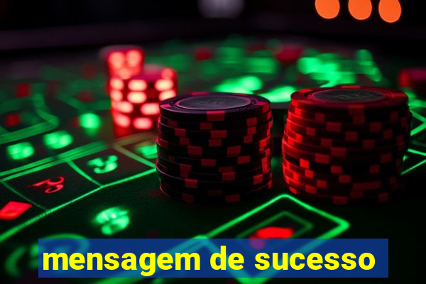 mensagem de sucesso