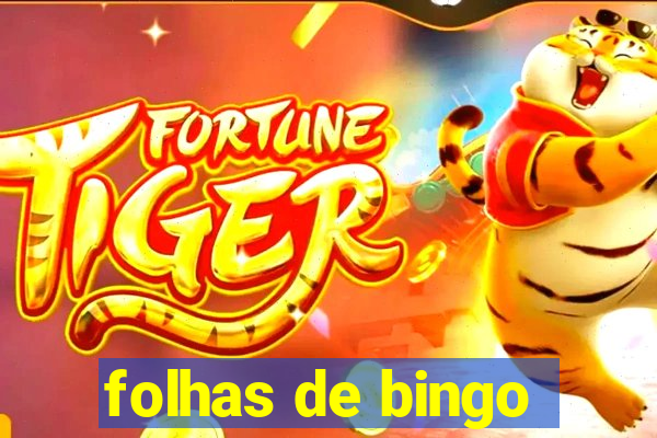 folhas de bingo