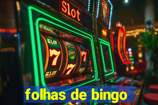 folhas de bingo