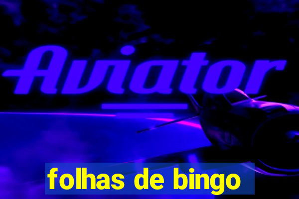 folhas de bingo