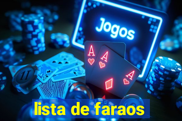 lista de faraos