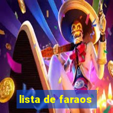 lista de faraos