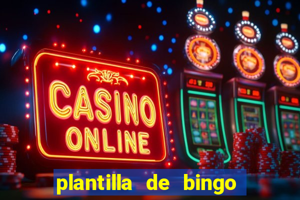 plantilla de bingo para editar