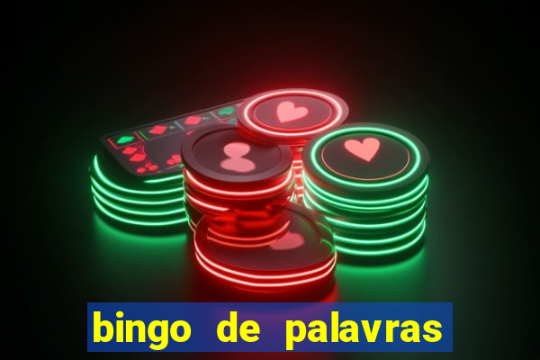 bingo de palavras para o 4 ano