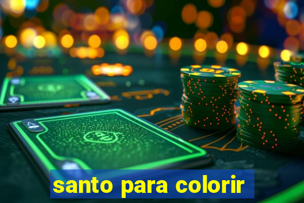 santo para colorir