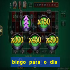 bingo para o dia do estudante