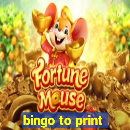 bingo to print