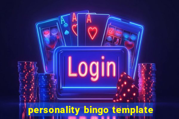 personality bingo template