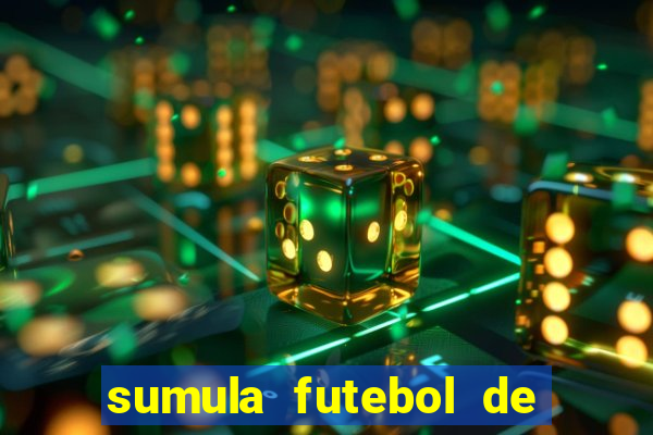 sumula futebol de campo word