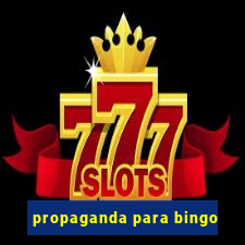 propaganda para bingo