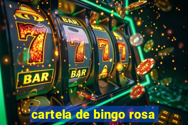 cartela de bingo rosa