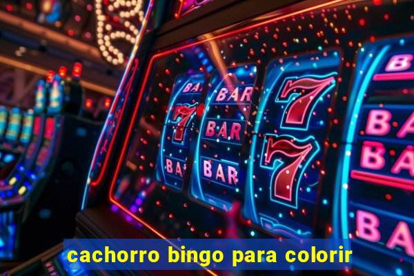 cachorro bingo para colorir