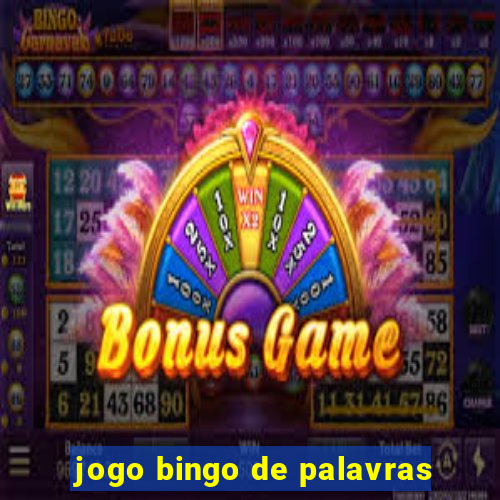 jogo bingo de palavras