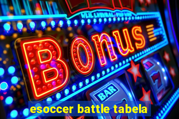 esoccer battle tabela