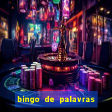 bingo de palavras para imprimir