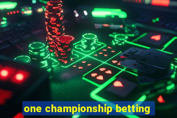 one championship betting