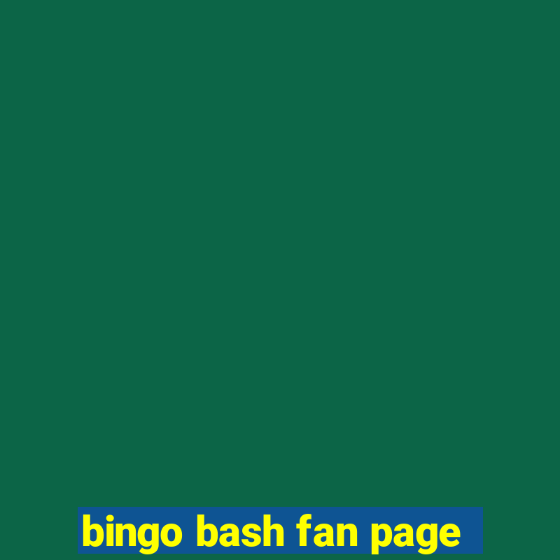 bingo bash fan page