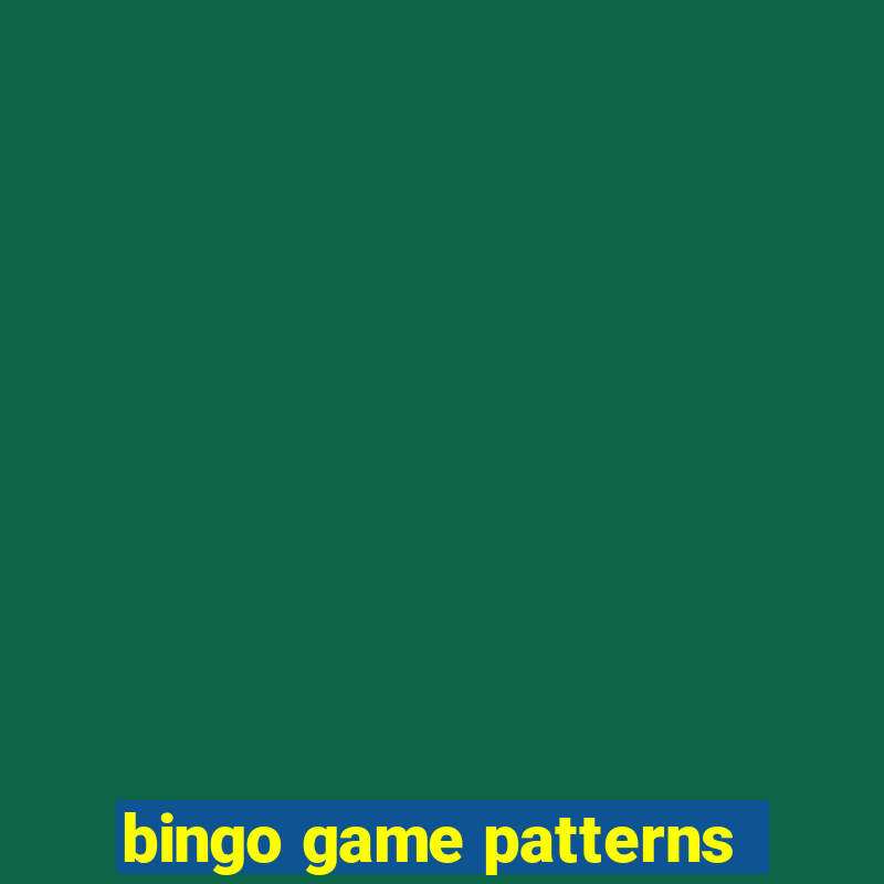 bingo game patterns