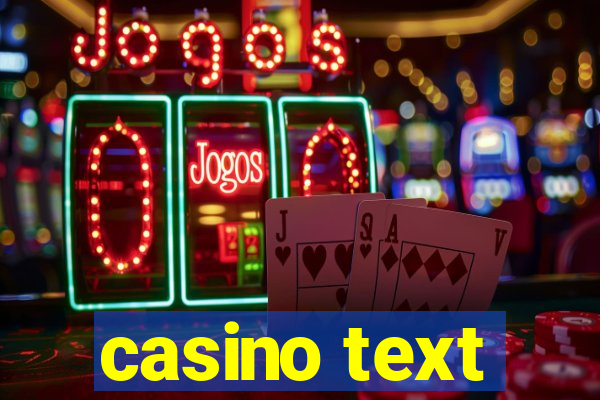 casino text