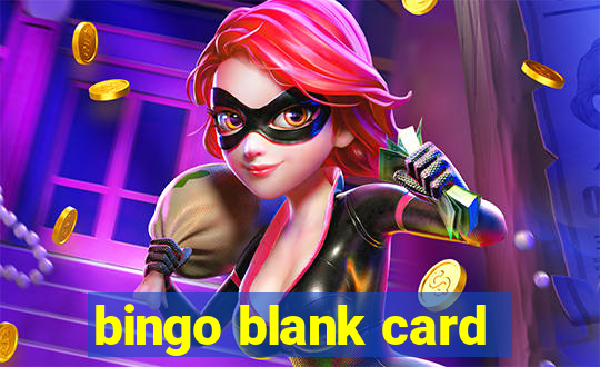 bingo blank card